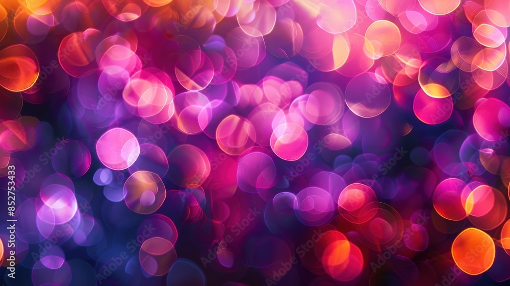 This image shows an abstract pattern of out-of-focus lights. The background is a dark blue, with the out-of-focus lights appearing in various shades of purple, pink, and red. This image shows an abstract pattern of out-of-focus lights. The background is a dark blue, with the out-of-focus lights appearing in various shades of purple, pink, and red.