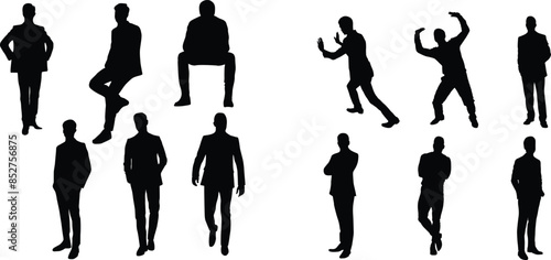 Group of Business or official man silhouette 