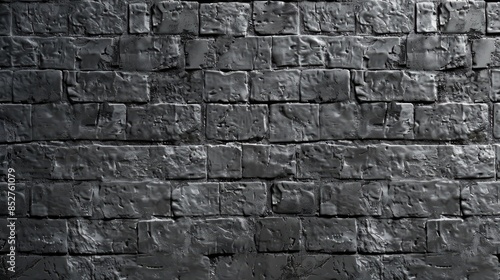 Background of cement brick wall in gray color photo