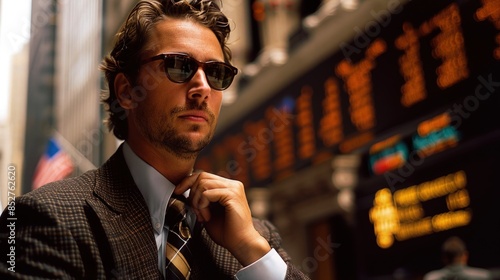 Concept of Wall Street Businessman Investment Banker Fund Manager 16:9