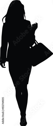 Official, Business or executive woman silhouette on different mood. 