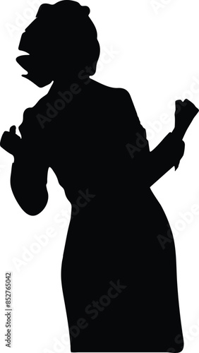 Executive official woman in different mood or pose  