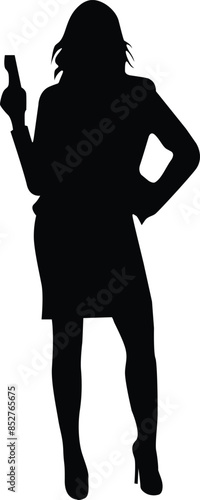Executive official woman in different mood or pose  