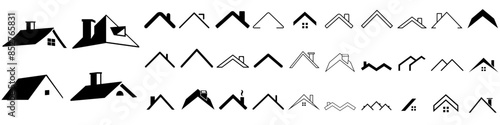 House Roof icon vector set. Roof illustration sign collection. Housetop symbol. Carpet logo.