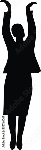 Official, Business or executive woman silhouette on different mood. 