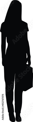 Official, Business or executive woman silhouette on different mood. 