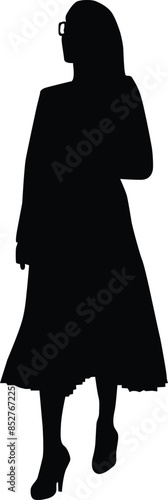 Official, Business or executive woman silhouette on different mood. 