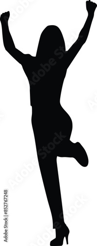Official, Business or executive woman silhouette on different mood. 