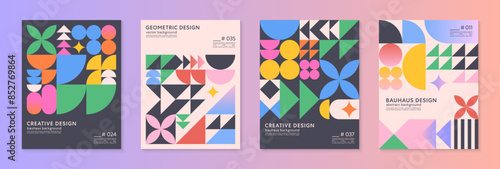 Wallpaper Mural Abstract geometric pattern backgrounds with copy space for text.Trendy minimalist geometric designs with bold simple shapes and elements.Modern artistic vector illustrations. Torontodigital.ca