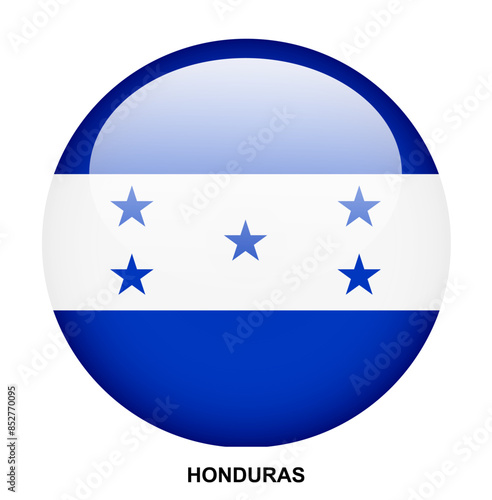Free Download HONDURAS flag button on white background - GFXLoad