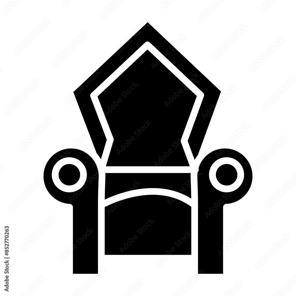 Throne Glyph Icon Throne Glyph Icon