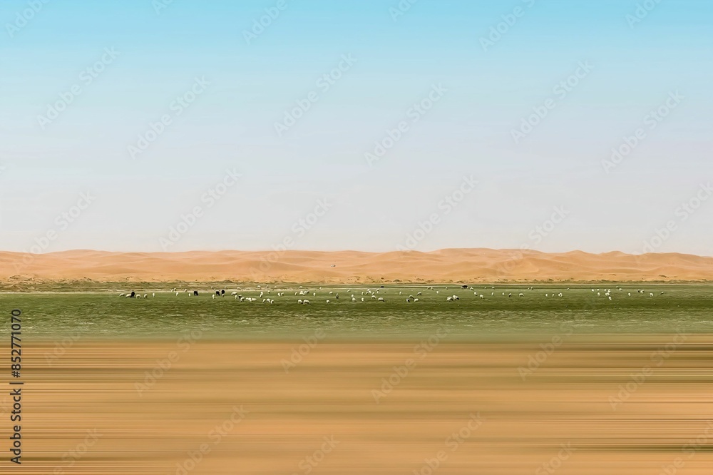 Obraz premium Oasis in the Desert