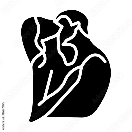 Neck kiss Vector Glyph Icon