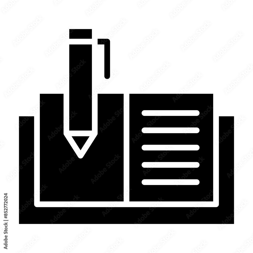 Homework Vector Glyph Icon Homework Vector Glyph Icon