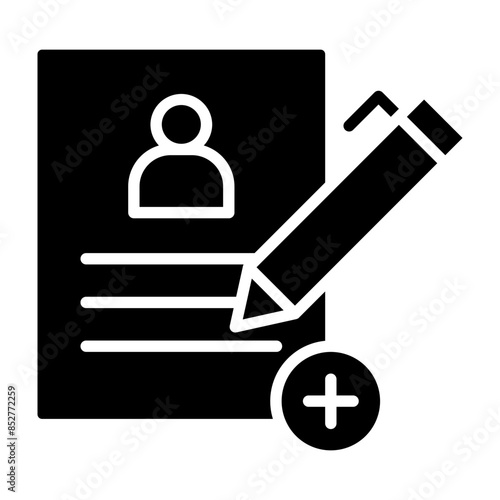 Enrollment Vector Glyph Icon