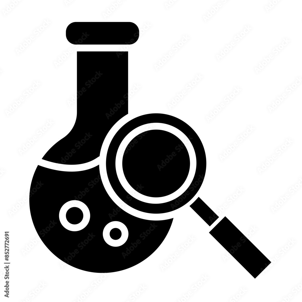 Chemical Analysis Vector Glyph Icon Design Chemical Analysis Vector Glyph Icon Design