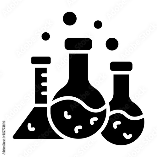 Flasks Vector Glyph Icon Design
