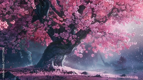 Cherry tree s flowering period photo