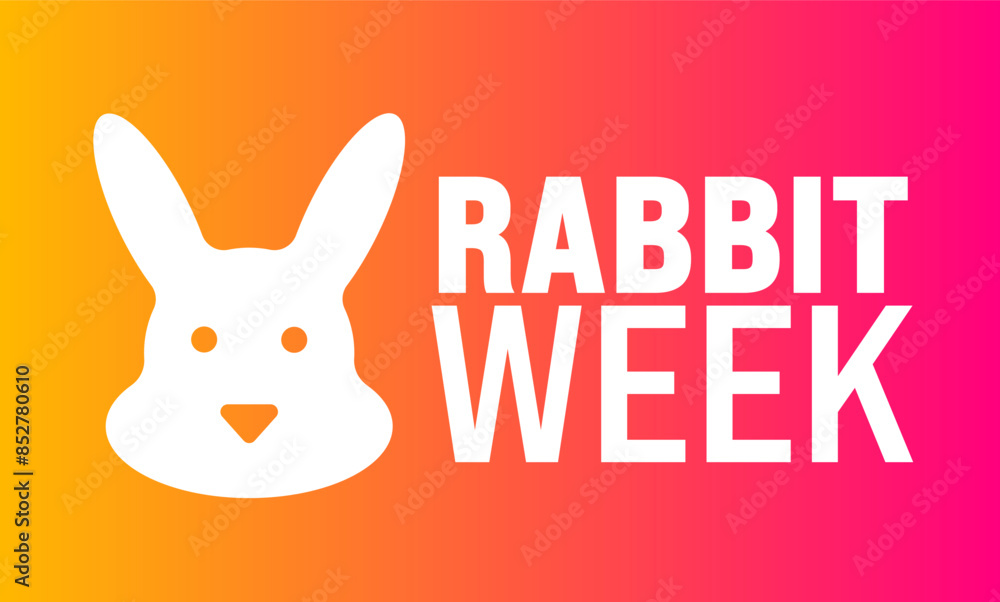 Rabbit Week background template. Holiday concept. Use a background, banner, placard, card, and poster design template with text inscription and standard color. vector illustration. Rabbit Week background template. Holiday concept. Use a background, banner, placard, card, and poster design template with text inscription and standard color. vector illustration.