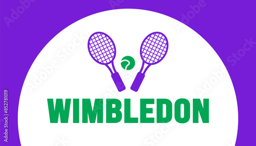 Wimbledon background template. Holiday concept. Use a background, banner, placard, card, and poster design template with text inscription and standard color. vector illustration.