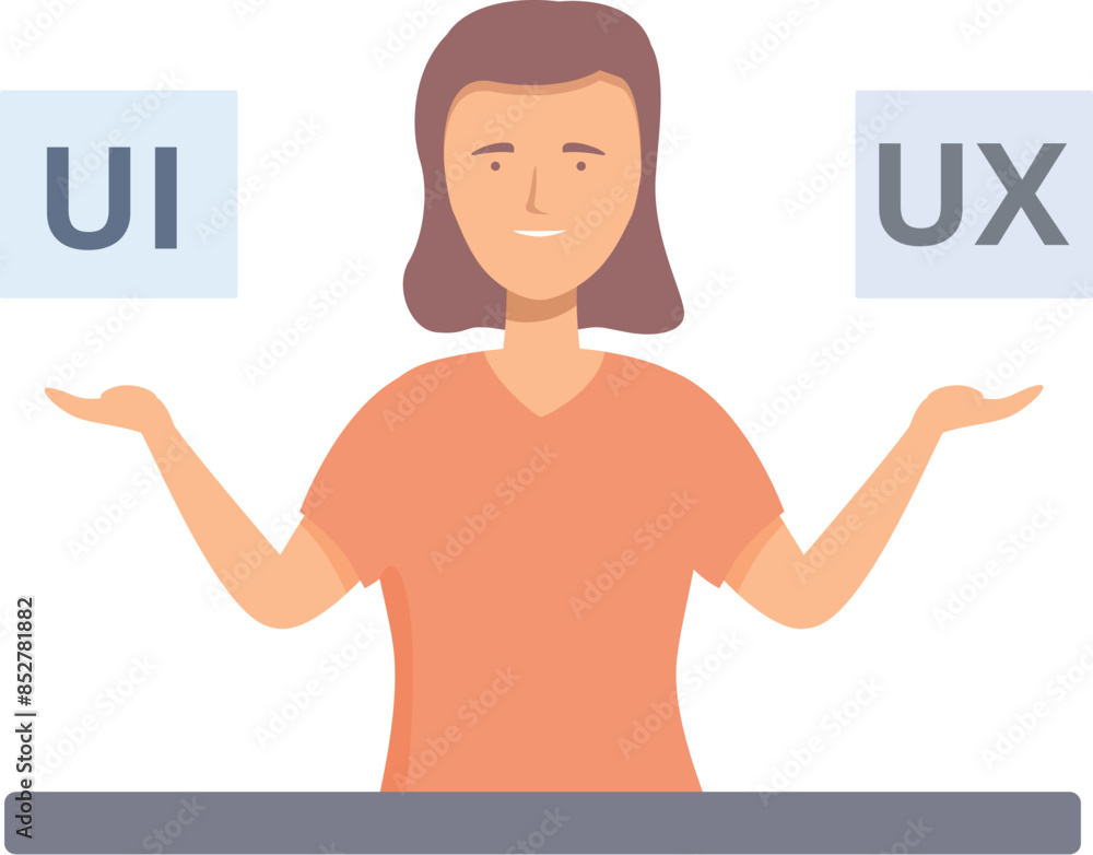 Designer is making a decision between ui and ux, highlighting the importance of both in web and app development Designer is making a decision between ui and ux, highlighting the importance of both in web and app development
