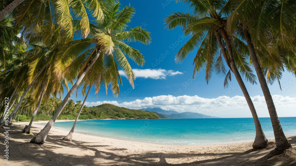 Fototapeta premium beach with trees