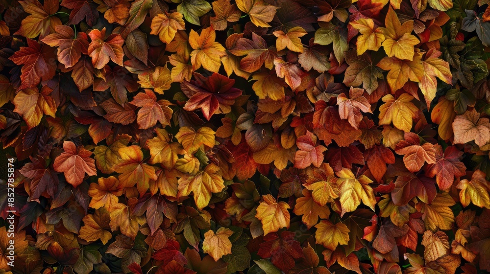 Autumn themed backdrop with cascading leaves Autumn themed backdrop with cascading leaves