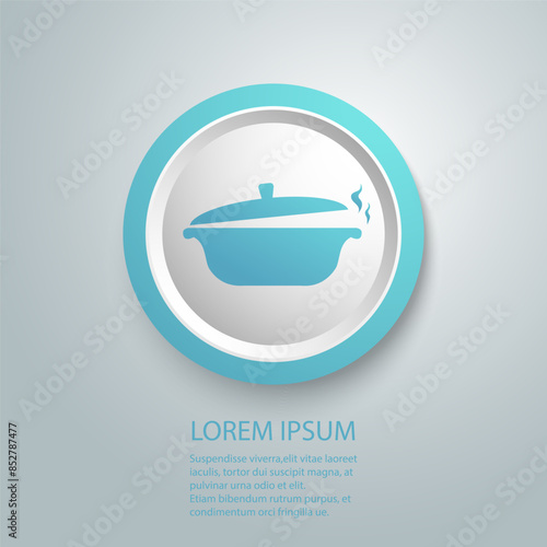 Uzbek cauldron icon. Silhouette icon of cast iron saucepan with lid. Black simple illustration of national dish for cooking pilaf vector