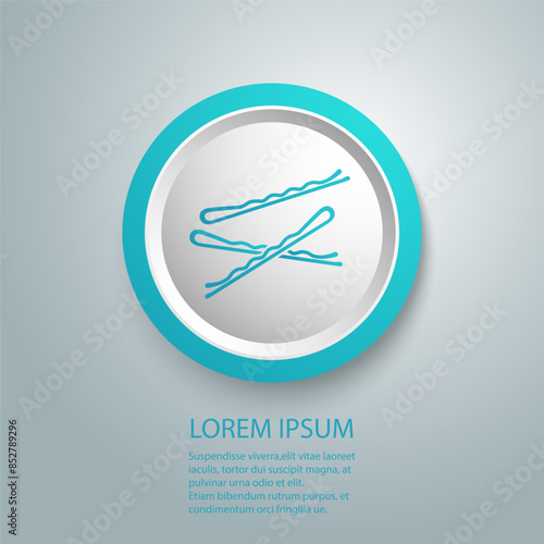 Hairpins of invisibility icon. Black and white vector