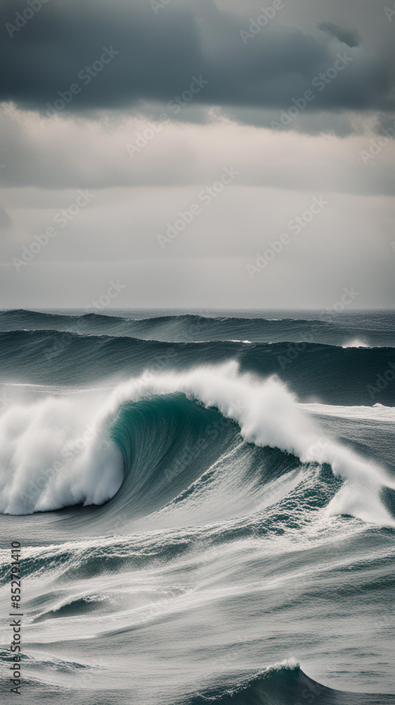 big and powerful waves in the middle of the ocean big and powerful waves in the middle of the ocean
