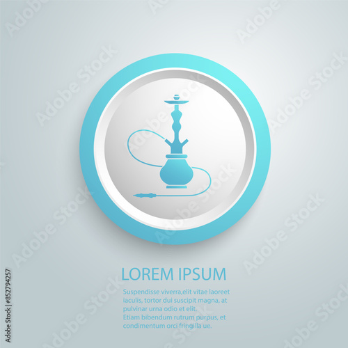 Hookah black glyph icon. Sheesha house. Hooka accessories shop. Nargile lounge. Odor from pipe. Scent of vaporizing. Smoking area. Silhouette symbol on white space. Vector