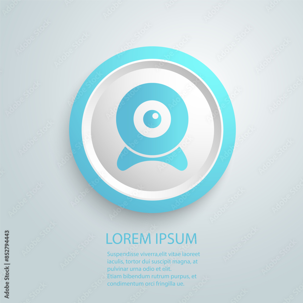 Web Cam Vector icon Solid style Flat sign Web Cam Vector icon Solid style Flat sign