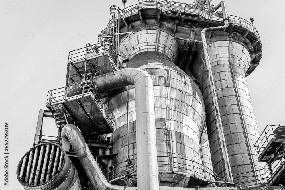 Cooling tower on a disused industrial site