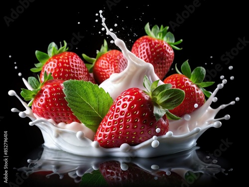 strawberry and splash generative ai