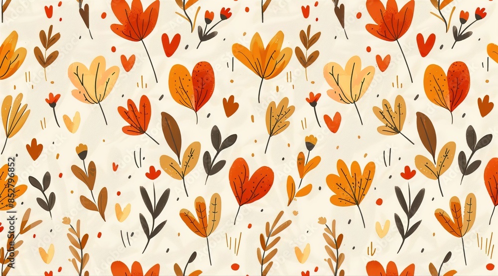 autumn leaves seamless pattern autumn leaves seamless pattern