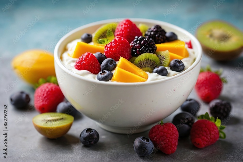Yogurt with Fresh Fruit Toppings Yogurt with Fresh Fruit Toppings