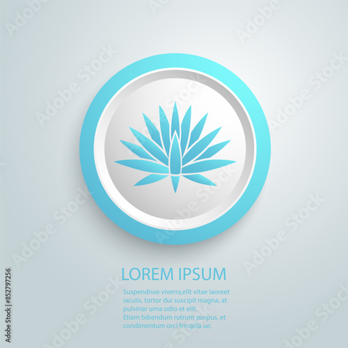 Isolated object of agave and tequila icon logo in modern flat style sign. Graphic of agave Stock symbol for web
