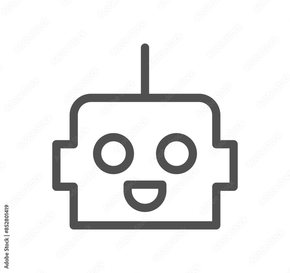 Ai chat bot related icon outline and linear vector.
Ai chat bot related icon outline and linear vector.