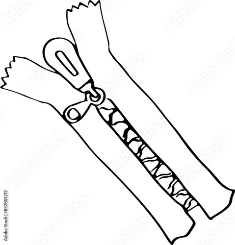 Metal zipper Sketch