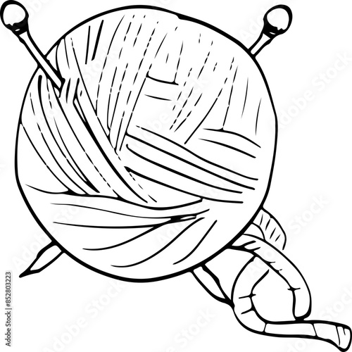 Knitting yarn Sketch
