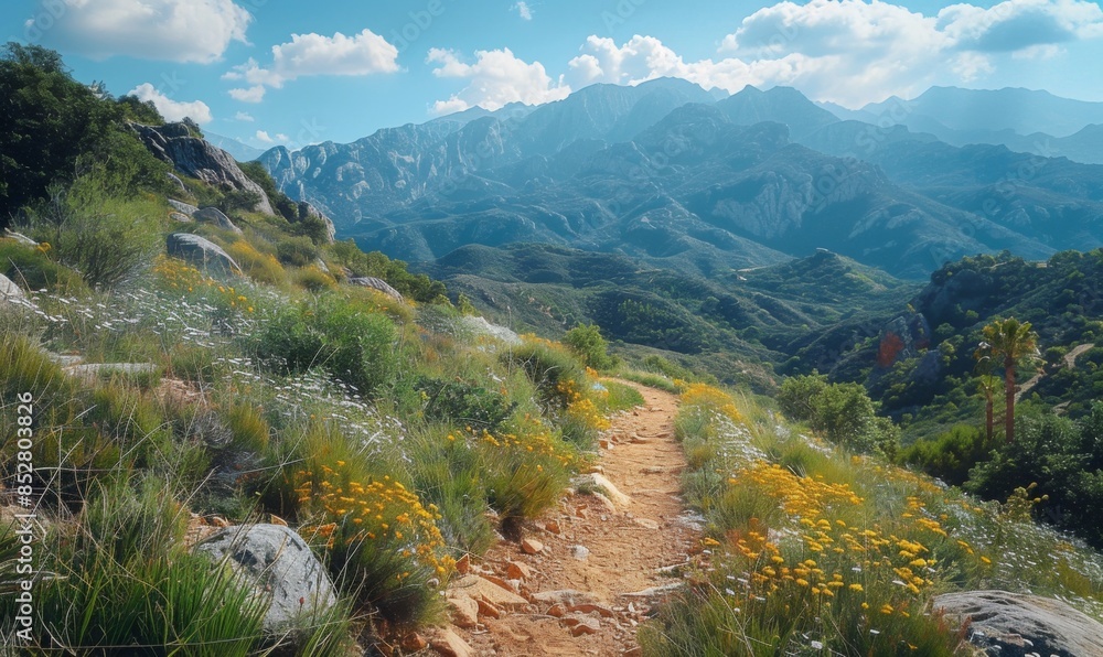 Fototapeta premium Scenic view of a mountain trail