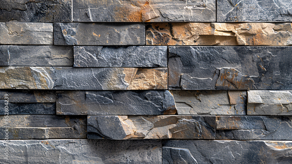 Gray ceramic wall tiles with a textured stone-like finish, suitable for exterior walls Gray ceramic wall tiles with a textured stone-like finish, suitable for exterior walls