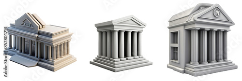 bank isolated on transparent background