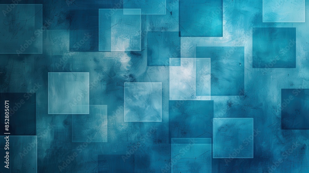 A blue background with a lot of squares. The squares are of different sizes and are all blue A blue background with a lot of squares. The squares are of different sizes and are all blue