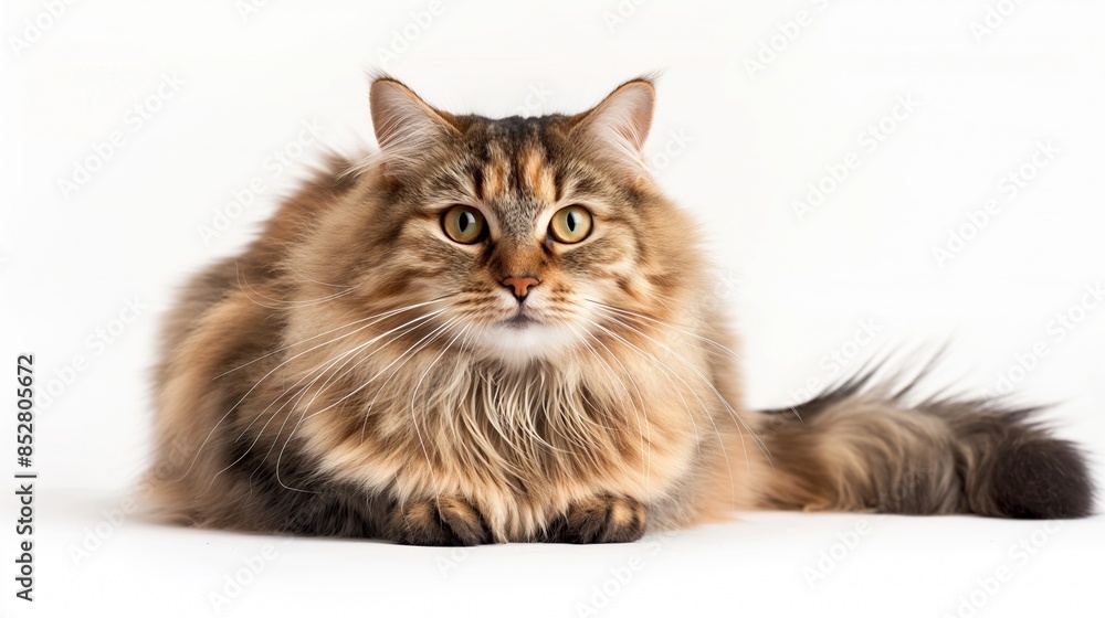 Maine Coon Cat with white background Maine Coon Cat with white background