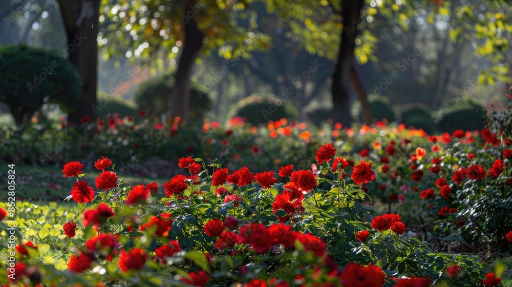 Bright red flowers at Lake View Park Islamabad Bright red flowers at Lake View Park Islamabad