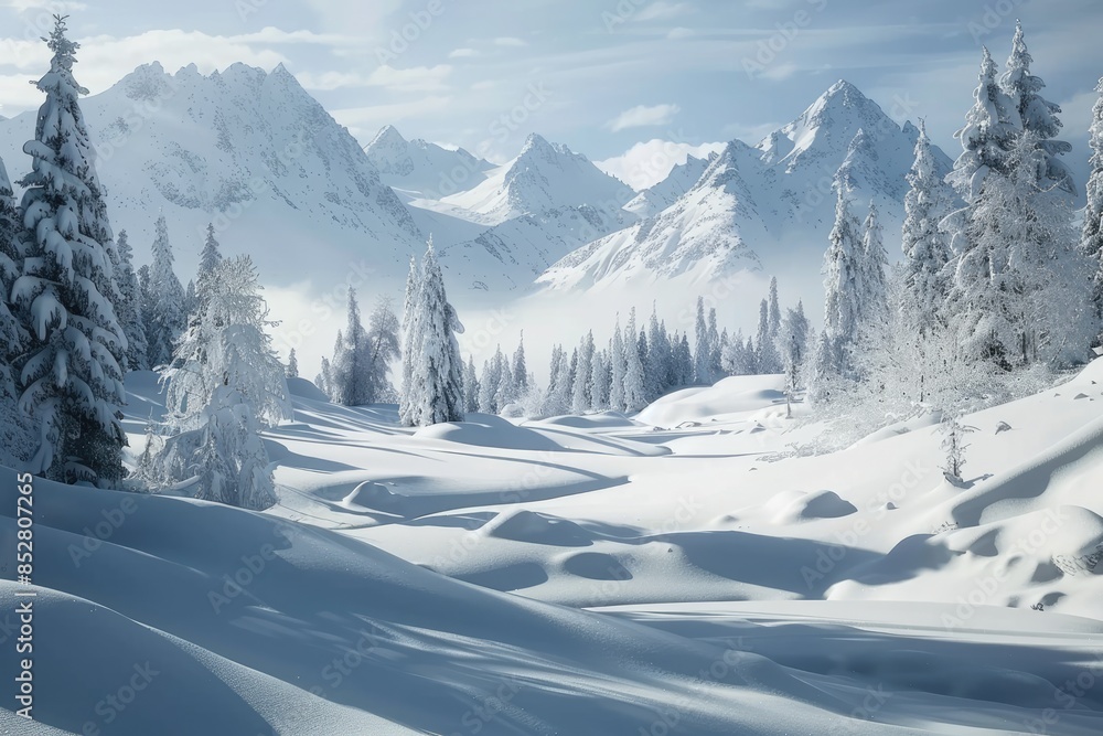 winter landscape in the mountains winter landscape in the mountains
