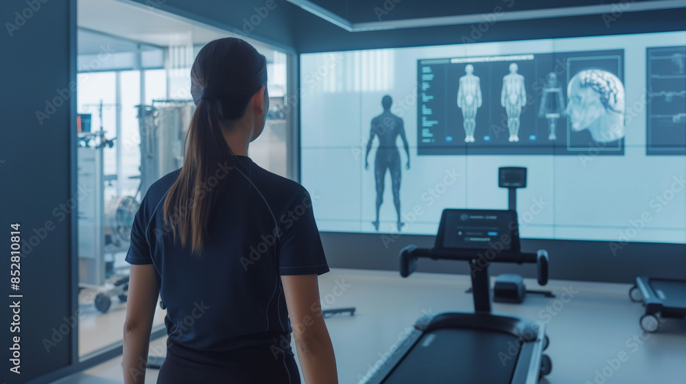 Explore a digital rehabilitation center where AI coaches guide you through physical therapy exercises, tracking progress and adjusting routines for optimal recovery. Explore a digital rehabilitation center where AI coaches guide you through physical therapy exercises, tracking progress and adjusting routines for optimal recovery.