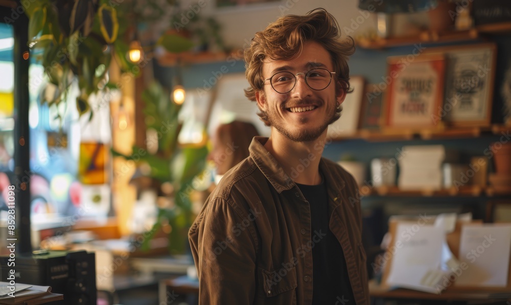 young man with creative agency team in a workshop, candid interaction in eclectic studio space young man with creative agency team in a workshop, candid interaction in eclectic studio space