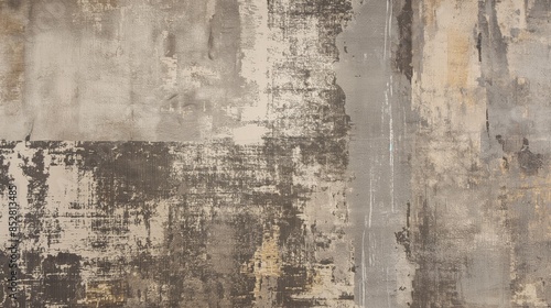 Wallpaper Mural Abstract textured artwork with layers of brown, gray and white paint on a canvas Torontodigital.ca